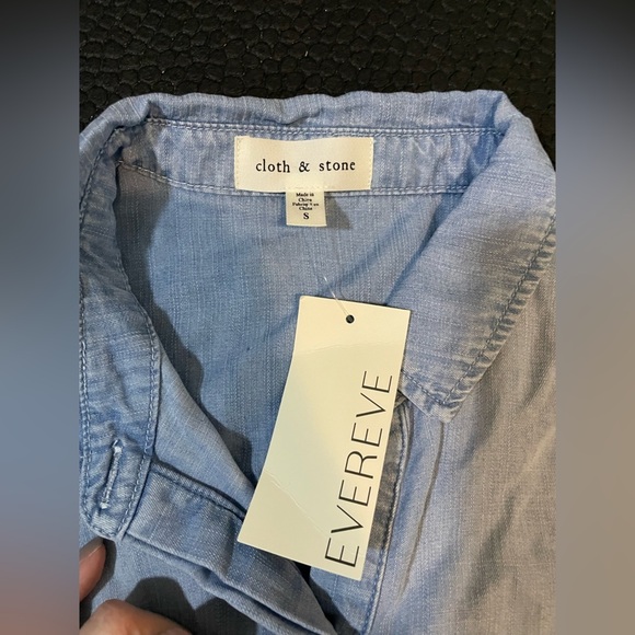Cloth and Stone Evereve denim Buttton up Romper size small - Picture 8 of 11